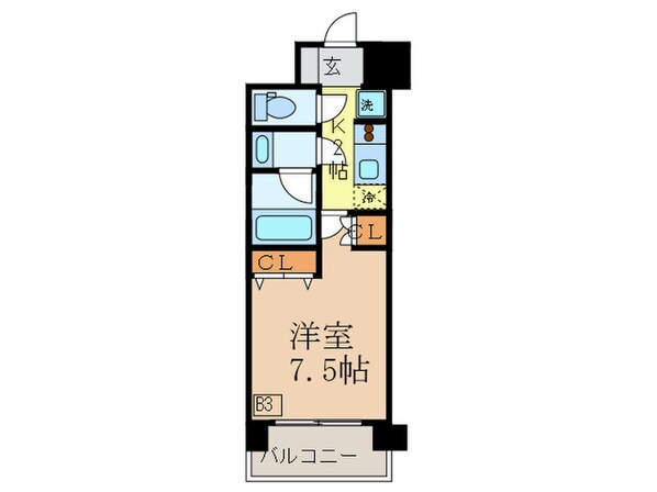 パークフラッツ江坂の物件間取画像